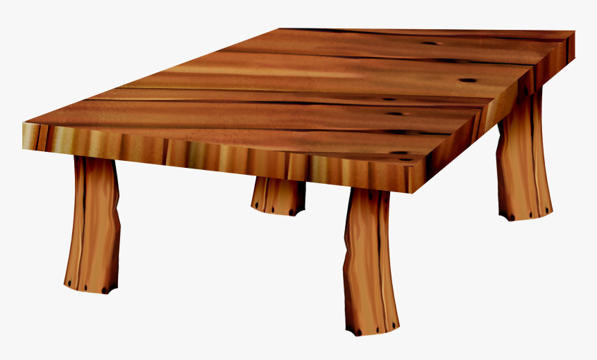 Coffee Table Wood Clip Art - Wooden Table Clipart Png, Transparent Png, Free Download