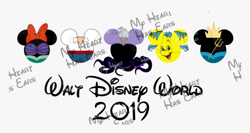 Disney World Ariel And Gang In Mickey Mouse Ears Head - Toy Story Mickey Head, HD Png Download, Free Download