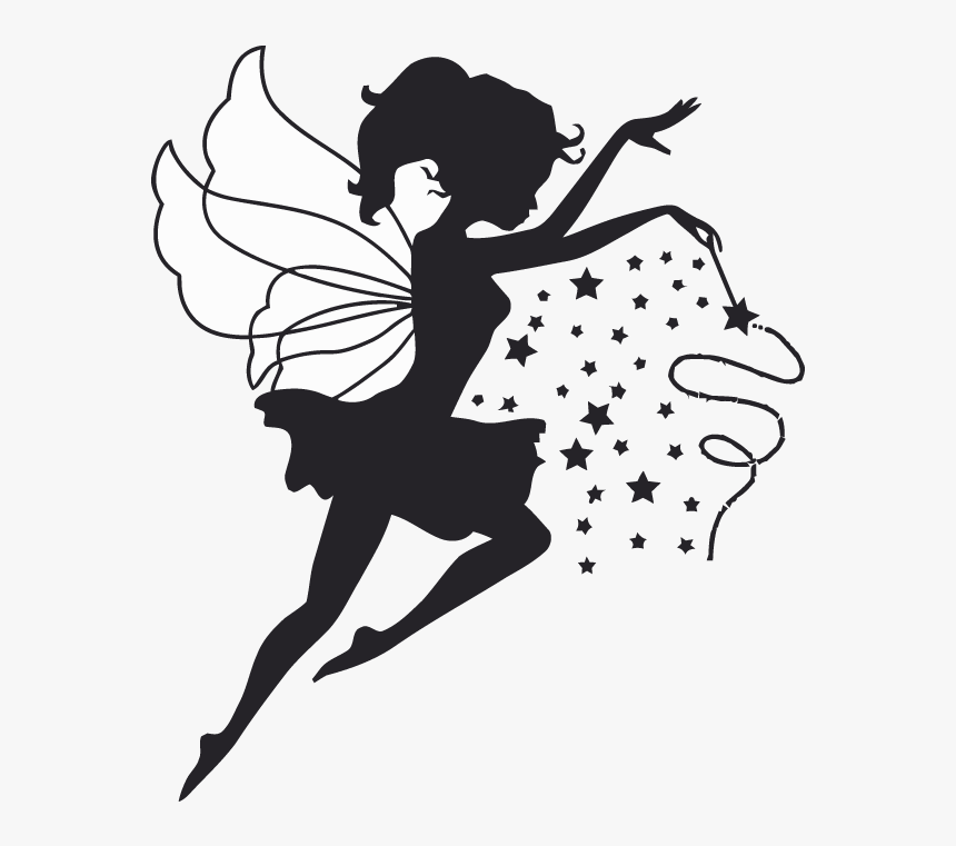 Tooth Fairy Wall Decal Fairy Godmother - Tooth Fairy Black And White, HD .....