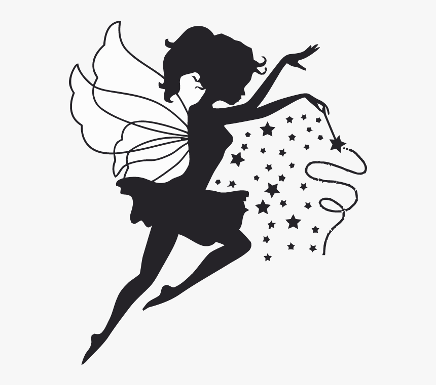 Tooth Fairy Wall Decal Fairy Godmother - Tooth Fairy Black And White, HD Png Download, Free Download