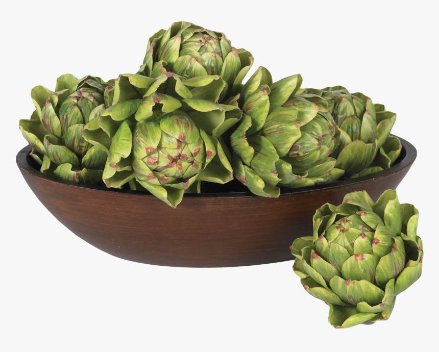 Artichoke In Bowl Png Image - Artichokes In Bowl Decorative, Transparent Png, Free Download