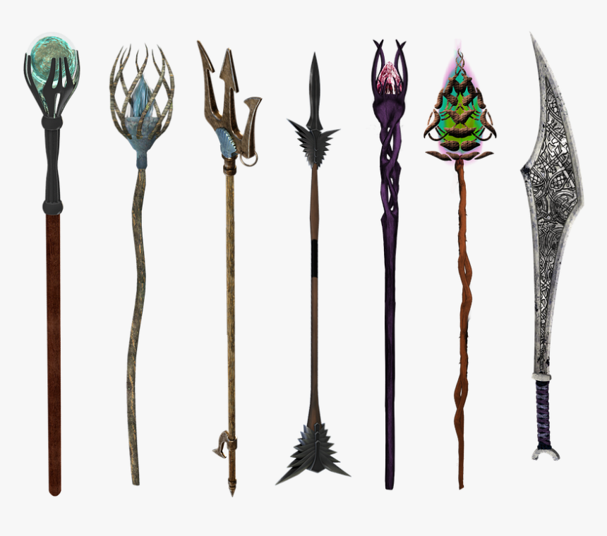 Wand, Magic, Fantasy, Staff, Trident, Sword, Weapon - Magic Staff Png, Transparent Png, Free Download