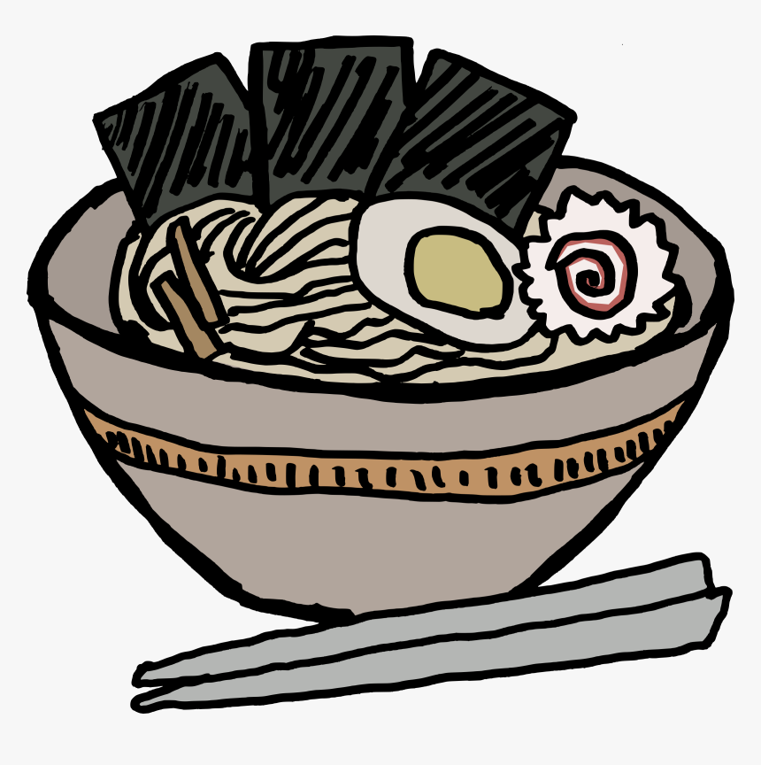 Ramen Bowl With Nori Clip Arts - Ramen Bowl Clip Art, HD Png Download, Free Download