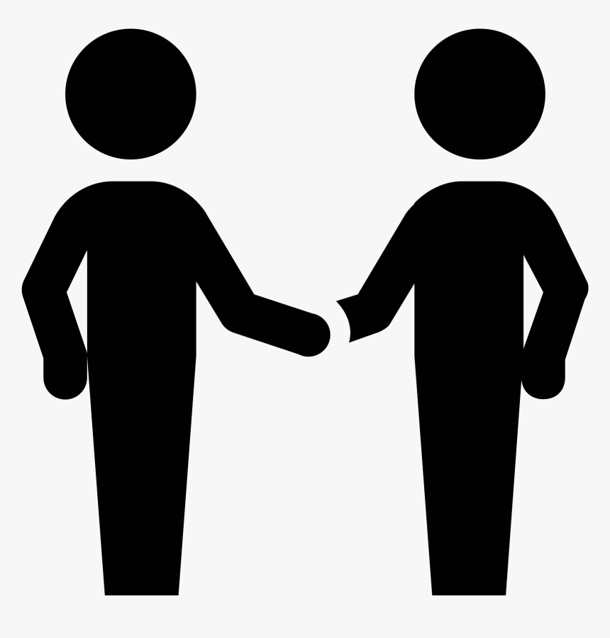 People Vector Png - Two People Shaking Hands Icon, Transparent Png, Free Download