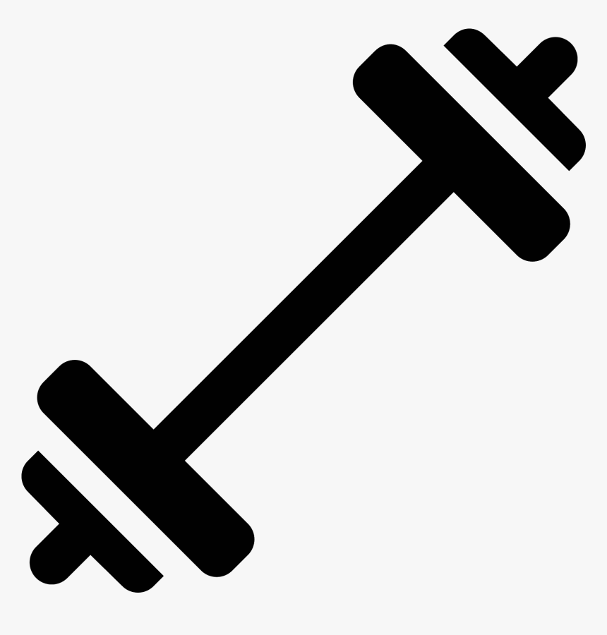 Red Barbell Clipart Barbell Icon Free- - Barbell Icon Free, HD Png Download, Free Download