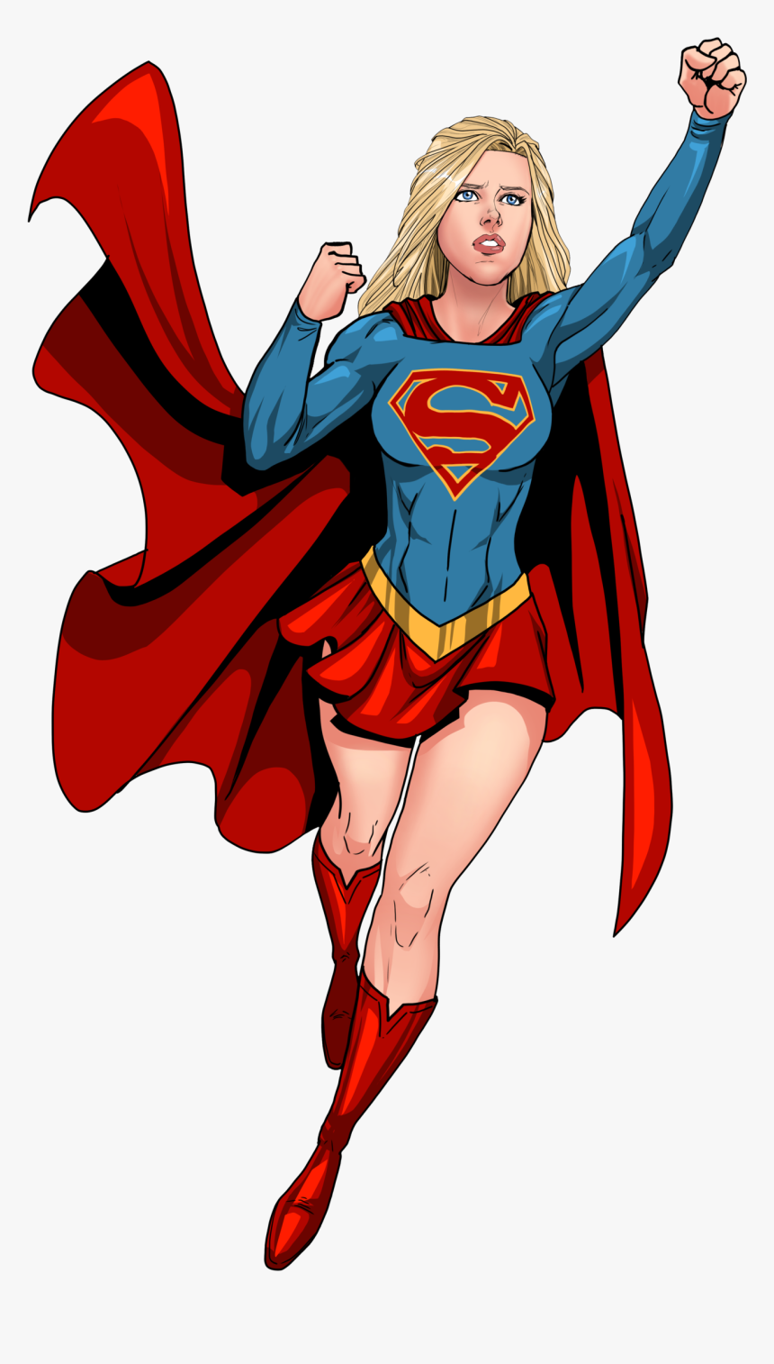 Supergirl By Willnoname - Super Girl Cartoon Drawing, HD Png Download, Free Download