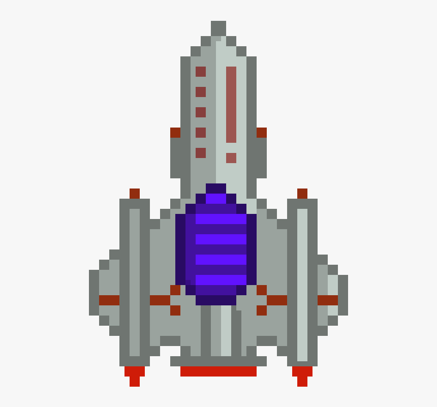 Rocketship For Scratch - Rocket Ship Pixel Art, HD Png Download - kindpng