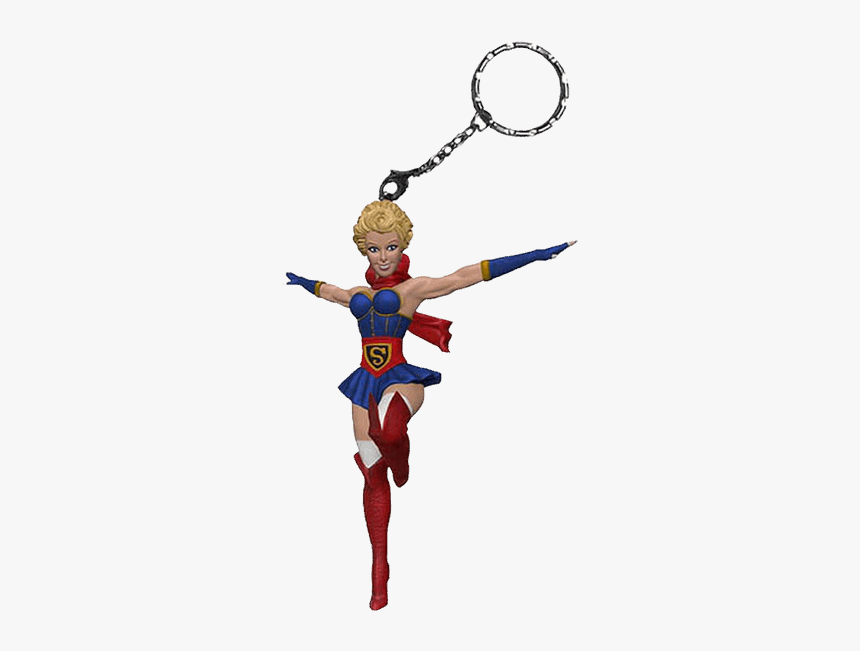 Dc Bombshells Supergirl Keychain, HD Png Download, Free Download