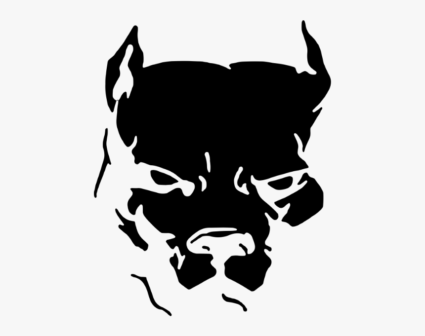 American Pit Bull Terrier T-shirt Car Decal - American Bully Head Silhouette, HD Png Download, Free Download