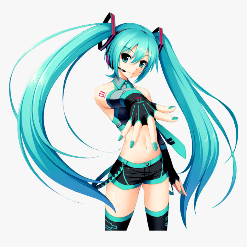 Hatsune Miku - Anime Girl With Nail Polish, HD Png Download, Free Download