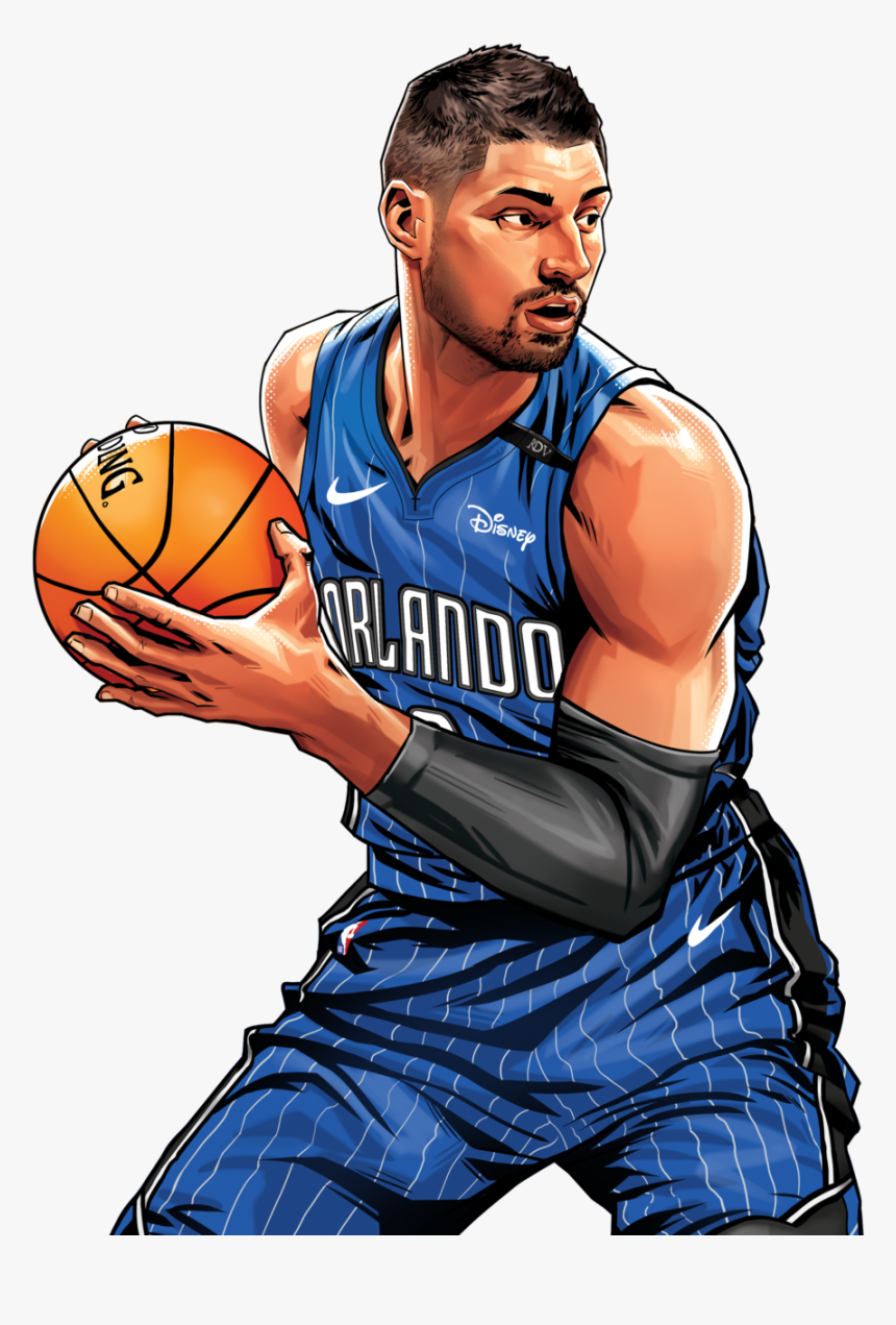 Profile Art Nikola Vucevic - Basketball Moves, HD Png Download, Free Download