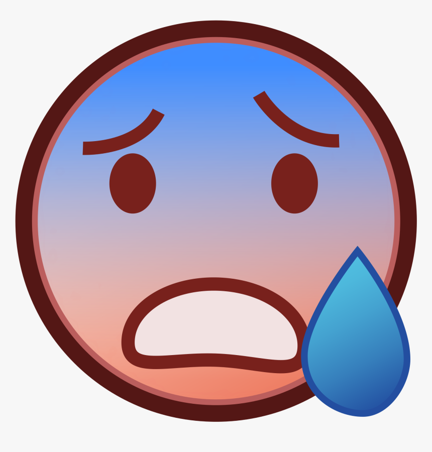 Scared Sweat Emoji - Emoji, HD Png Download, Free Download