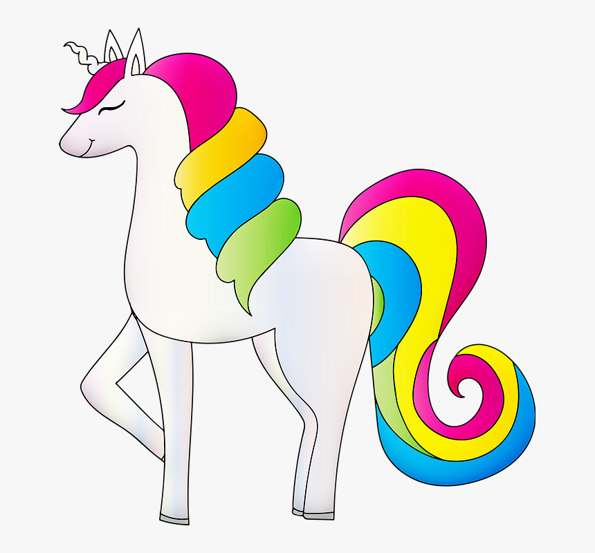 Transparent Rainbow Unicorn Png - Unicornio Rainbow, Png Download, Free Download