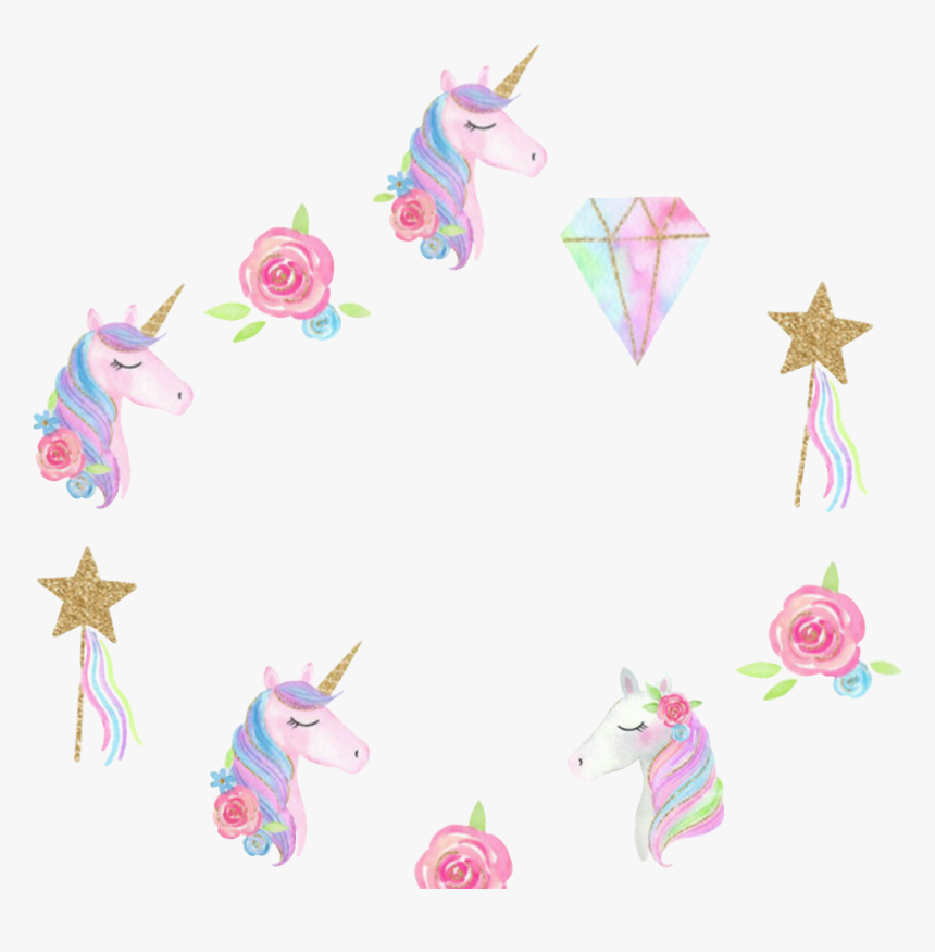 Frame Clipart Unicorn - Unicorn Frame Border Png, Transparent Png, Free Download