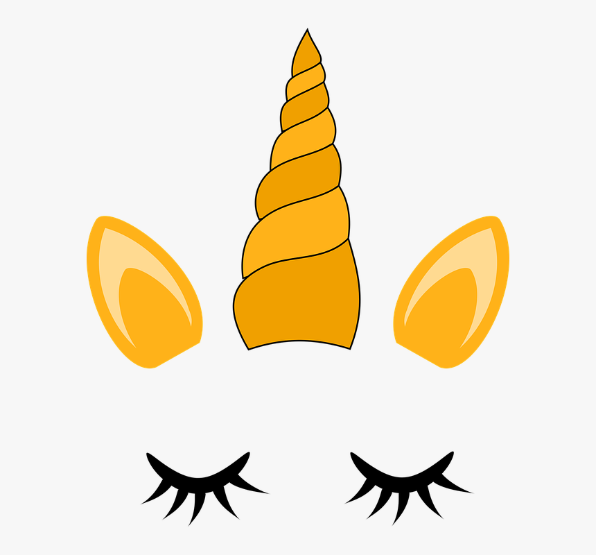 Spring Unicorn, Unicorn Face, Summer, Golden Unicorn - Unicorn Face Clipart Png, Transparent Png, Free Download