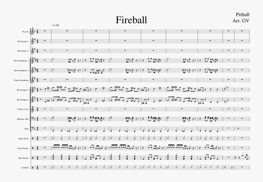 Fireball Tenor Sax Sheet Music, HD Png Download, Free Download