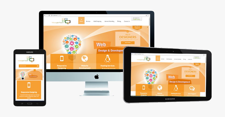 Responsive - Responsive Design Orange Transparent, HD Png Download, Free Download