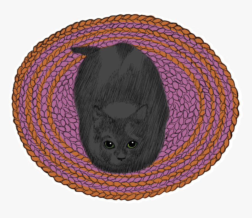 002 Cat On A Rug 01 Extra Space, HD Png Download, Free Download