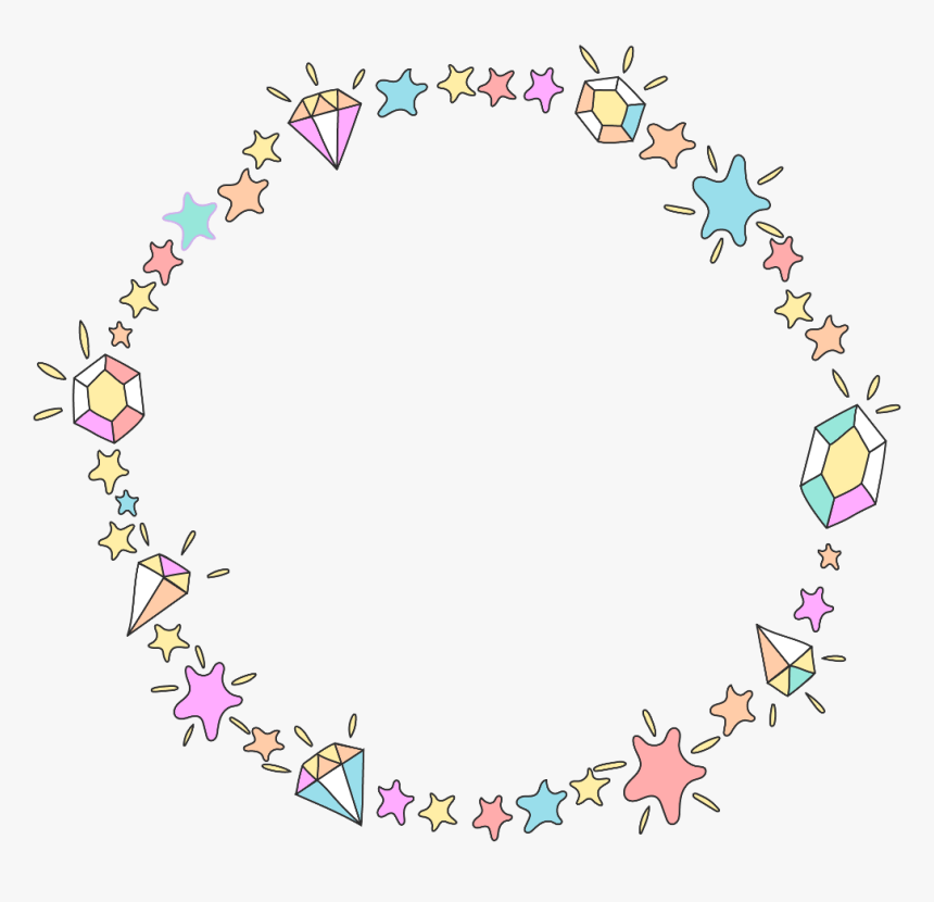 Diamond Star Jewel Frame Accent Decor Embellishment - Frame Unicornio Png, Transparent Png, Free Download