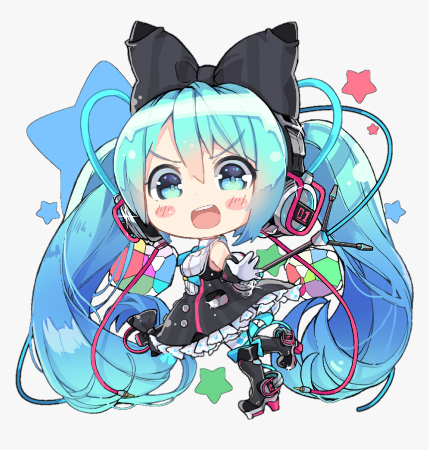 #hatsunemiku #kawaii #miku #mikuhatsune #anime #vocaloid - Chibi Kawaii Hatsune Miku, HD Png Download, Free Download