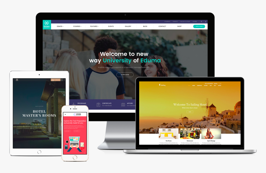 Responsive Showcase Mockup Pack - Thíra, HD Png Download, Free Download