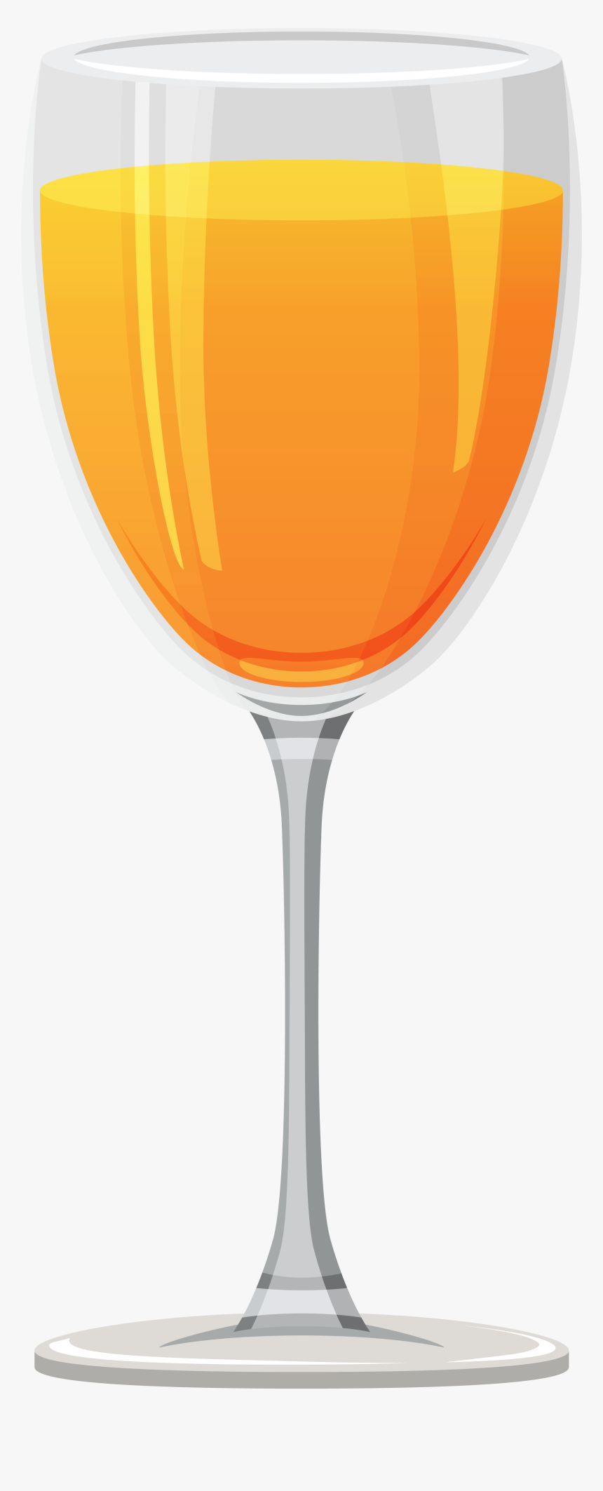 Wine Glass - Orange Juice In A Wine Glass, HD Png Download, Free Download