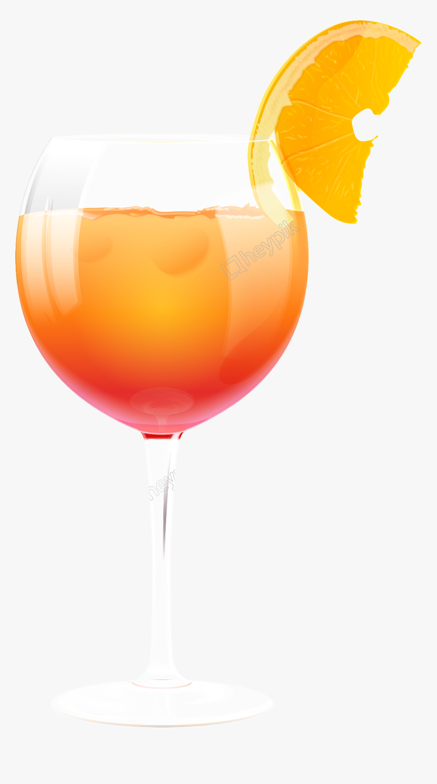 Transparent Glass Of Orange Juice Clipart - Wine Glass, HD Png Download, Free Download
