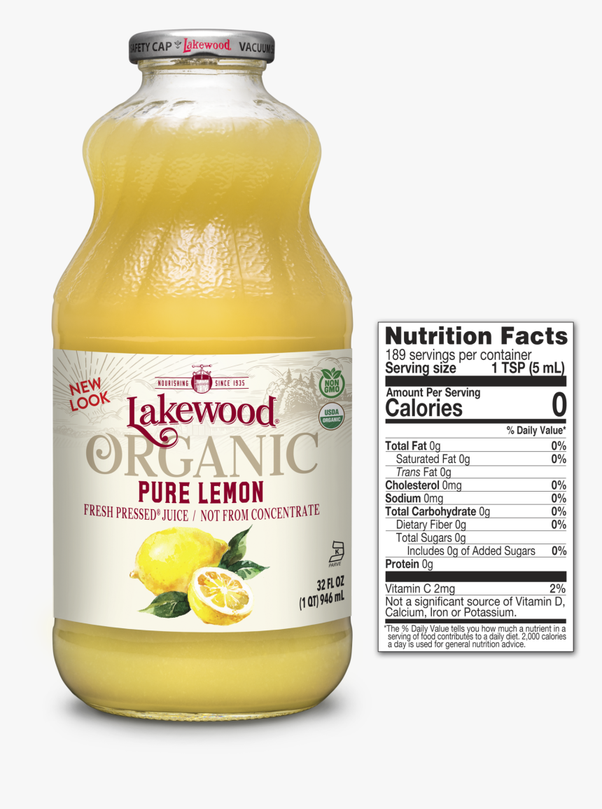 Lakewood Organic Lemon Juice, HD Png Download, Free Download