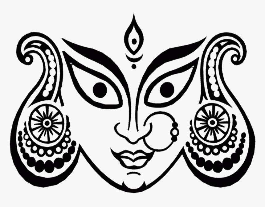 Happy Chaitra Navratri - Maa Durga Pencil Sketch, HD Png Download, Free Download