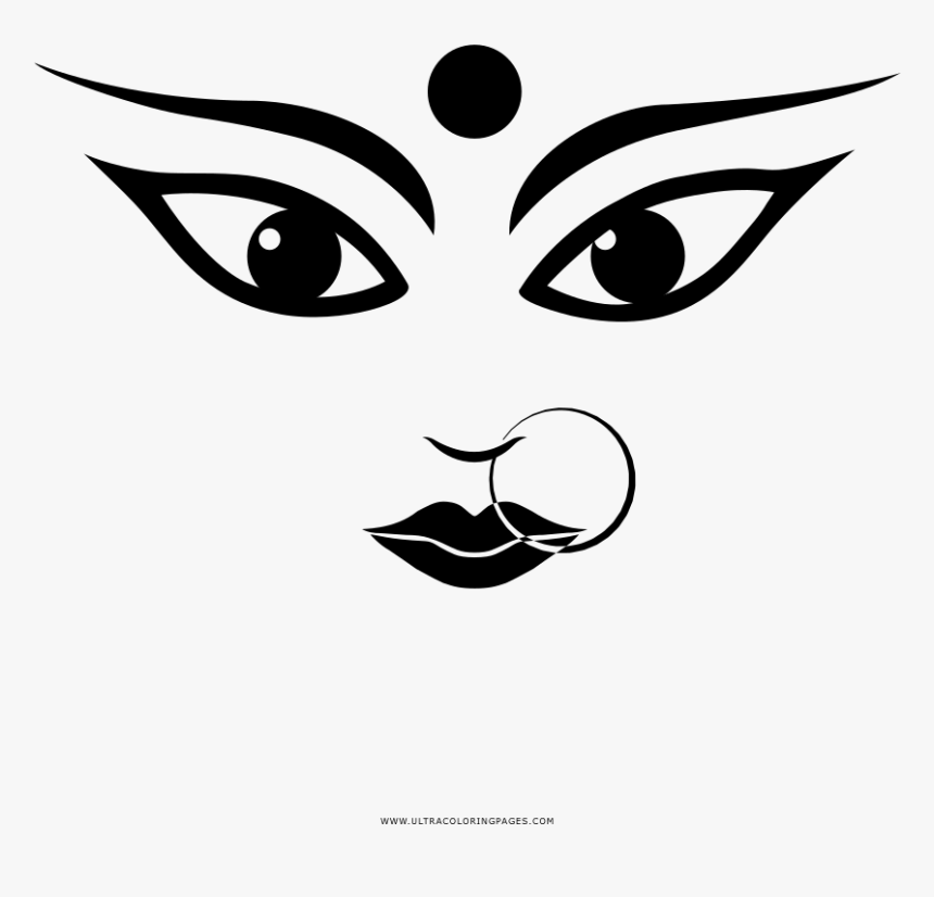 Durga Coloring Page - Durga Png, Transparent Png, Free Download