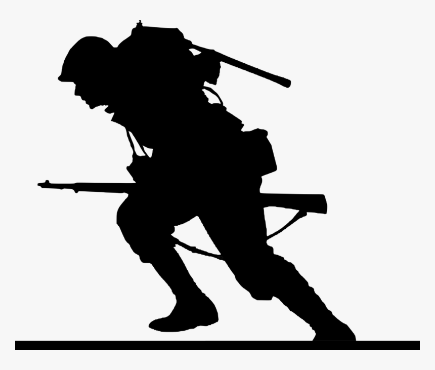 War Png Background Image - Ww2 Soldier Silhouette, Transparent Png, Free Download