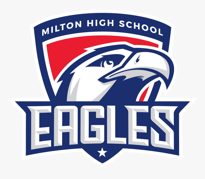 Milton Hs Eagle Badge And Type - Milton High School Logo, HD Png Download, Free Download