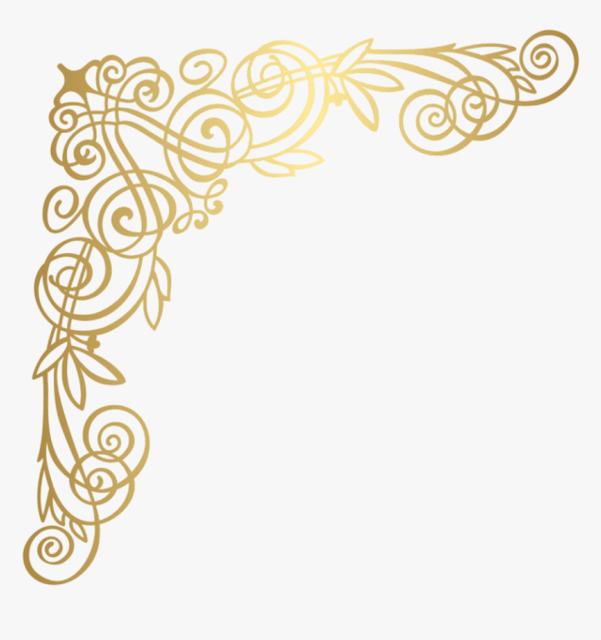 Download Golden Deco Corner Clipart Png Photo Transparent - Transparent