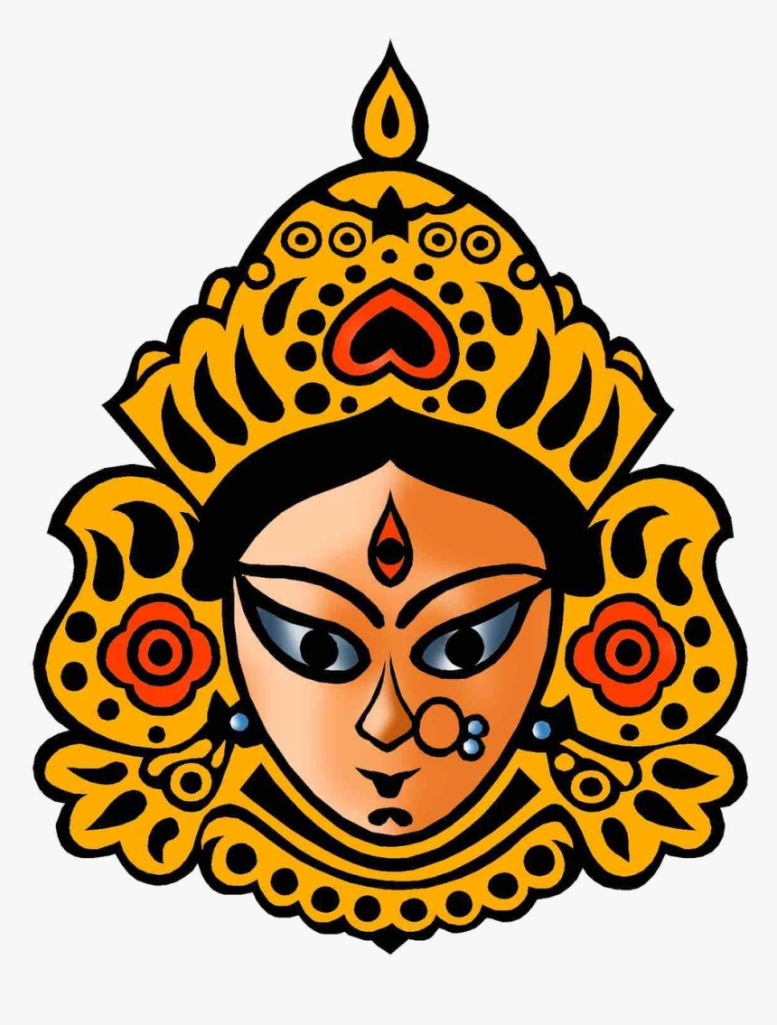 Ajay Mehandi Arts - Maa Durga Clip Art, HD Png Download, Free Download