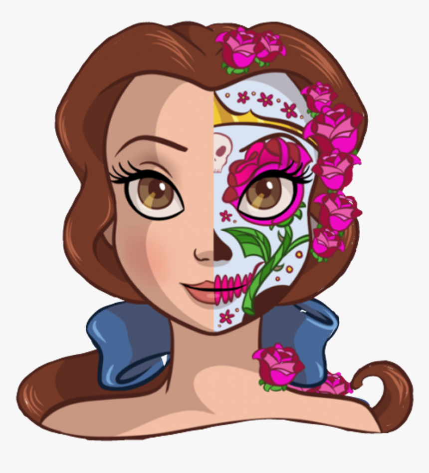 Princess Clip Face - Dia De Los Muertos Disney Princess, HD Png Download, Free Download