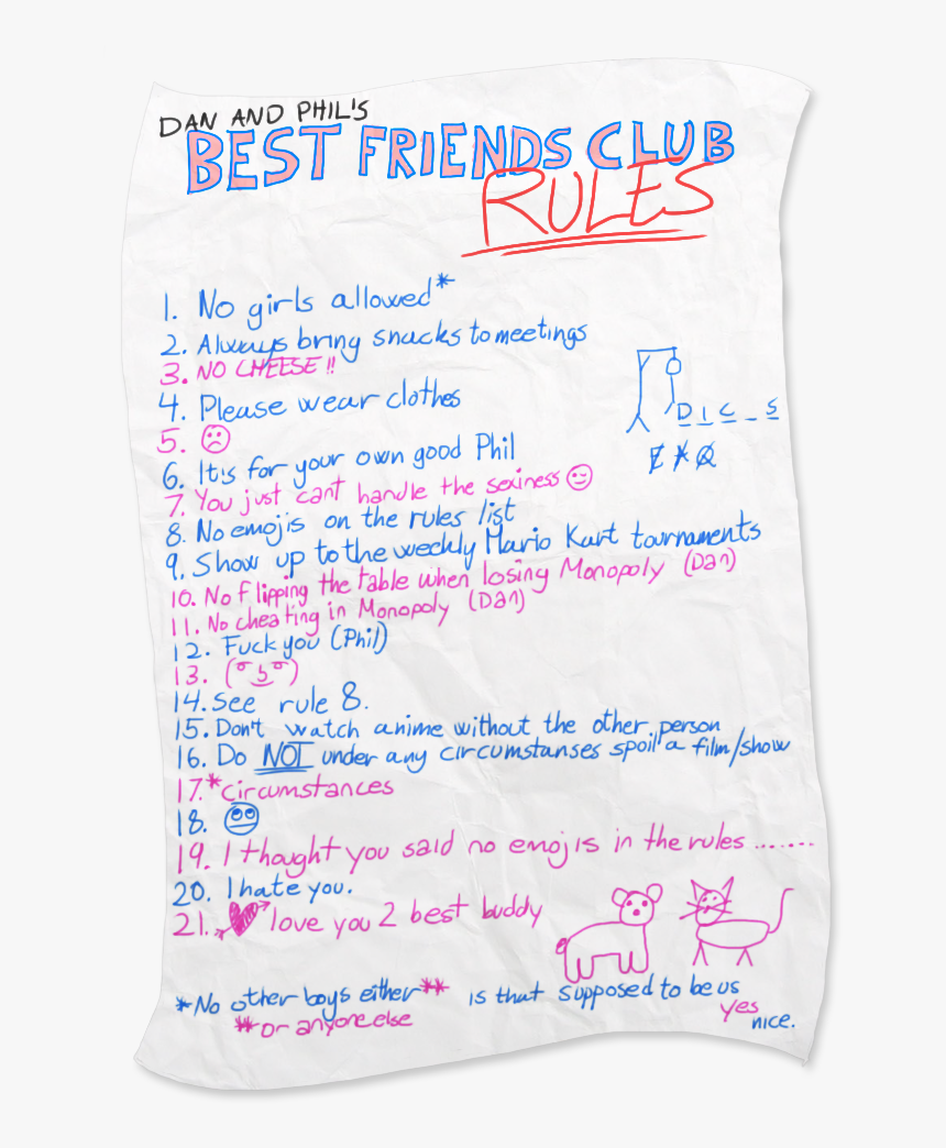 Rules For Boy Best Friend , Png Download - Rules For Your Boy Best Friend, Transparent Png, Free Download