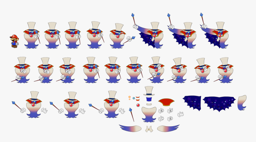 Count Bleck V2 Pg1 Super Paper Mario By Derekminya - Count Bleck Sprites, HD Png Download, Free Download