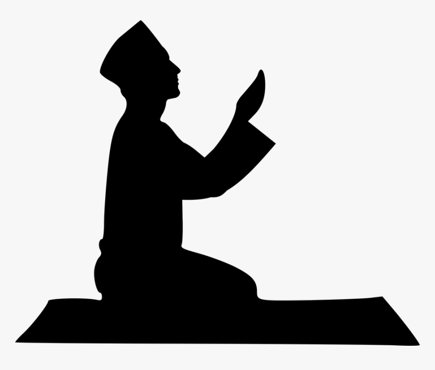 Islamic, Prayer, Silhouette, Mosque, Man, Religion - Islam Pray Silhouette, HD Png Download, Free Download