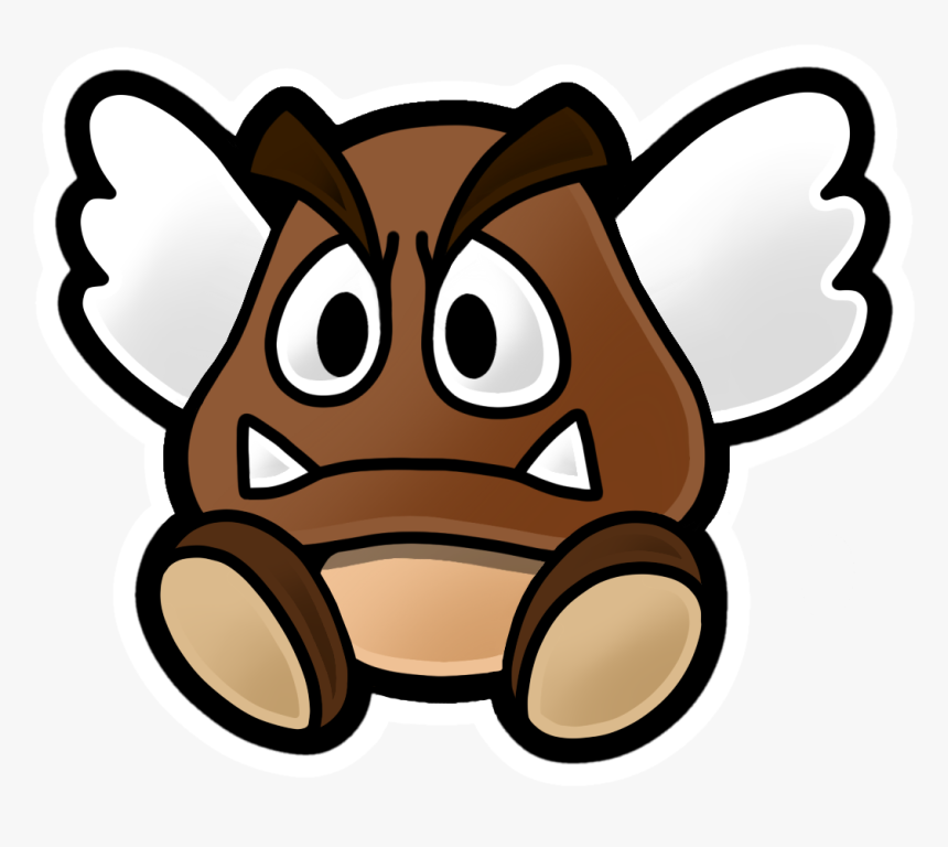 Super Paper Mario Paragoomba , Png Download - Paper Mario Color Splash Enemies, Transparent Png, Free Download