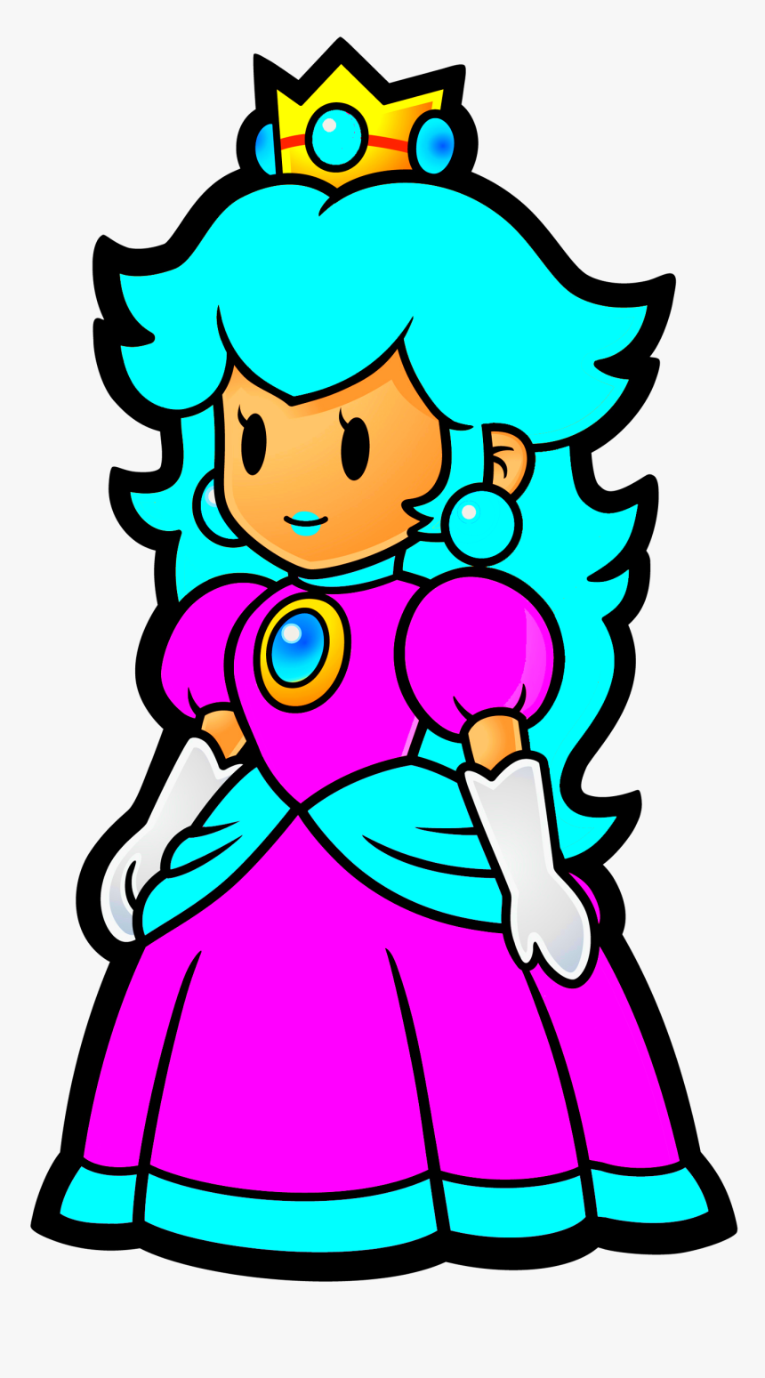 Paper Icy Peach - Paper Princess Peach Coloring Pages, HD Png Download, Free Download