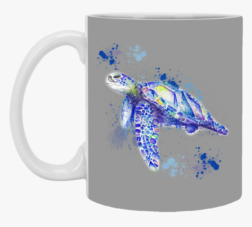Watercolor Sea Turtle Mugs - Watercolor Painting, HD Png Download, Free Download