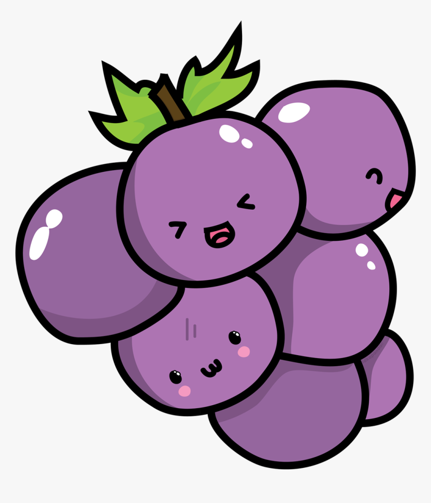 Kawaii Grape Png Jpg Transparent - Kawaii Grapes, Png Download, Free Download
