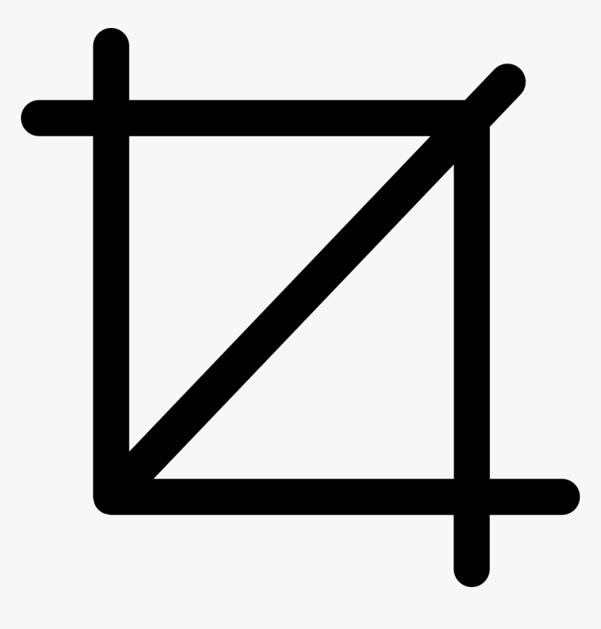 Cropping Tool Interface Square Symbol Of Straight Lines - Cropping Tool, HD Png Download, Free Download