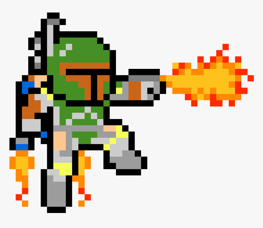 Pixel Art Star Wars Boba Fett, HD Png Download, Free Download