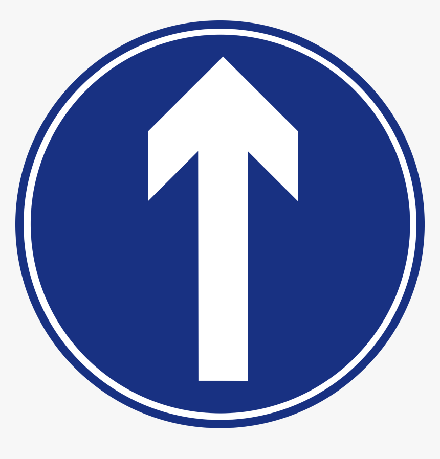 Road Svg Straight Line - Arrow Road Sign Singapore, HD Png Download, Free Download