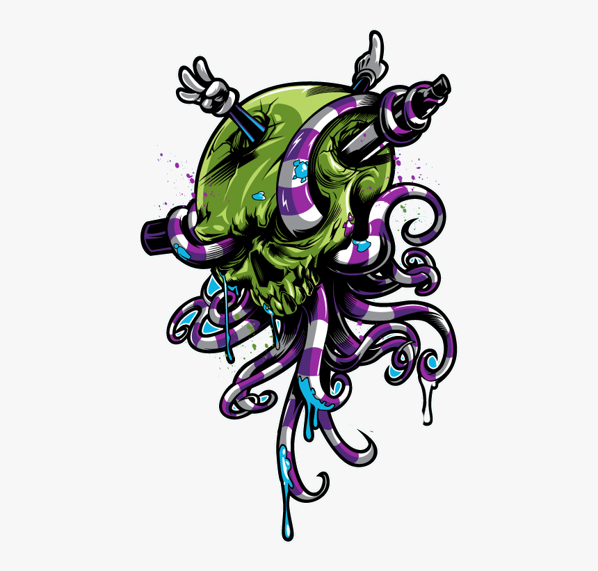 Tentacle Octopus Skull Illustration Hq Image Free Png - Portable Network Graphics, Transparent Png, Free Download