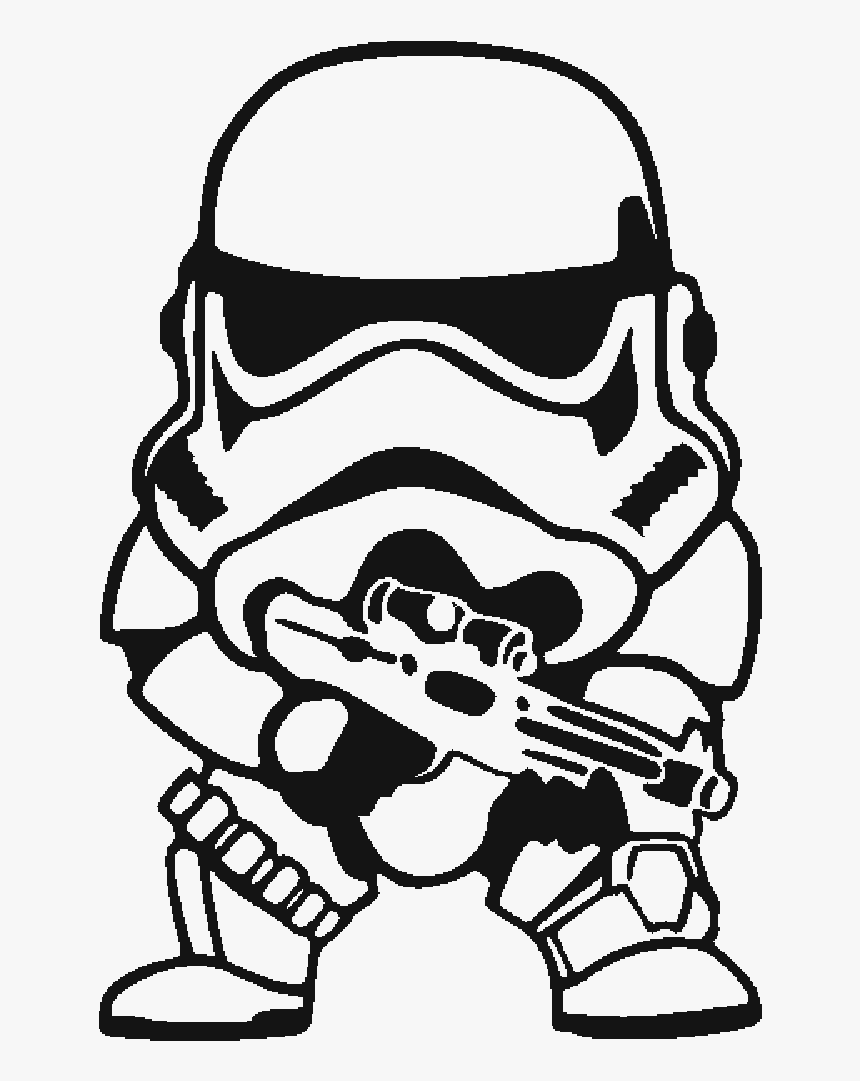 Stormtrooper Chewbacca Clip Art Drawing Yoda - Yoda Clipart Black And White, HD Png Download, Free Download