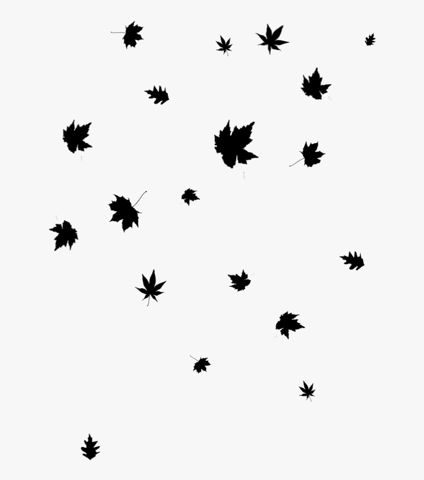 #silhouette #falling #leaves - Airplane, HD Png Download, Free Download