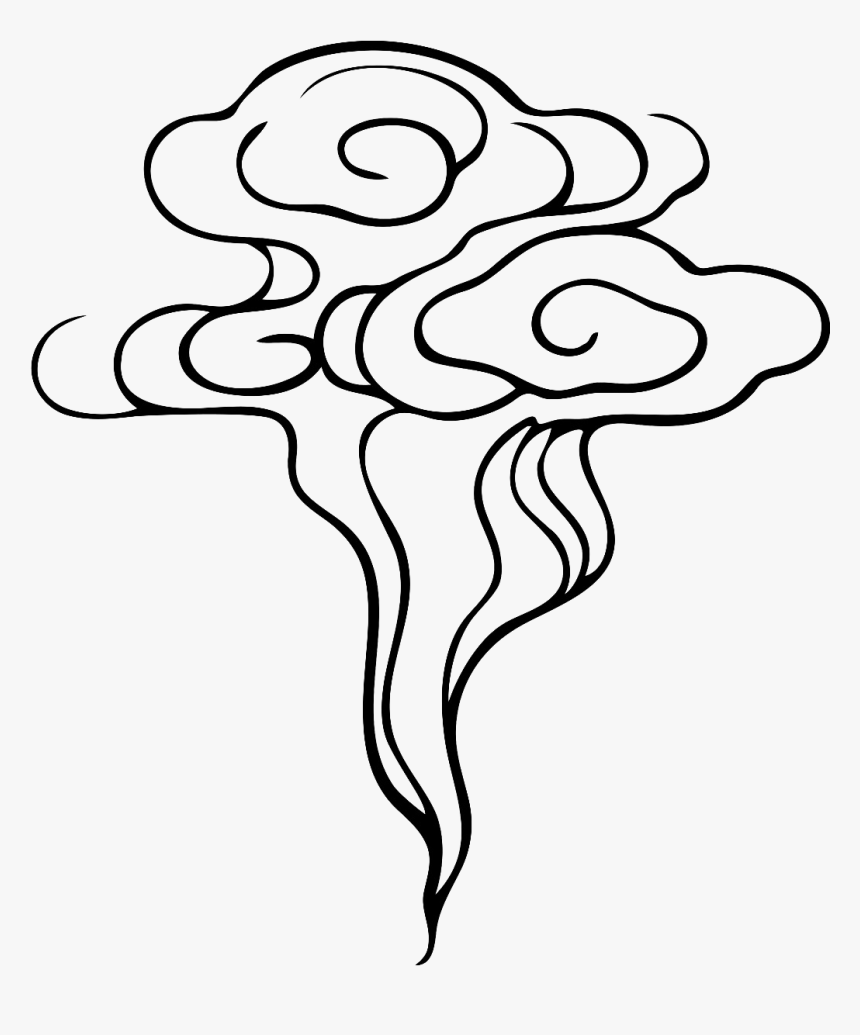 Mushroom Cloud Drop - Draw Water Vapor Easy, HD Png Download, Free Download
