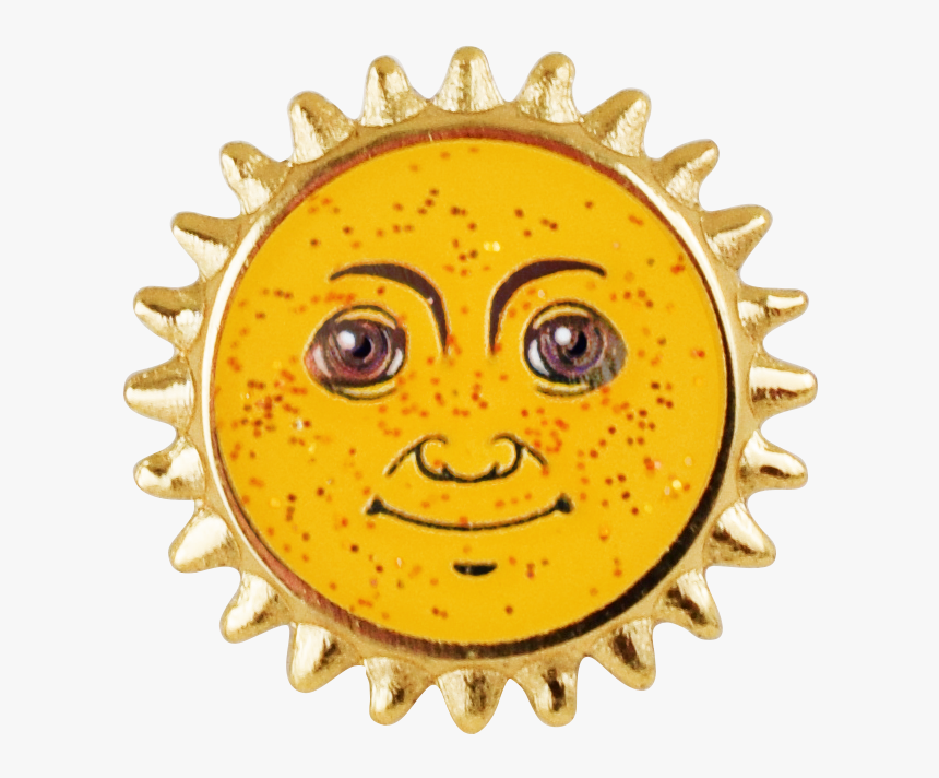 Sun Emoji Pin - Emoticon, HD Png Download, Free Download